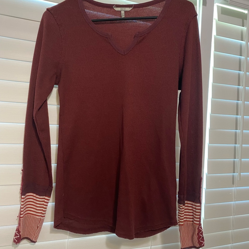 BKE waffle knit top M